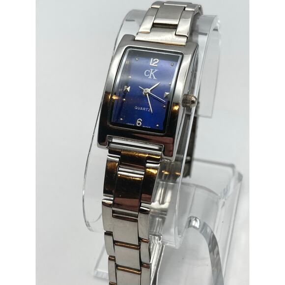 Vintage Calvin Klein CK Women\'s Tank Watch 17mm - Fresh Battery - Wrist 6.25\